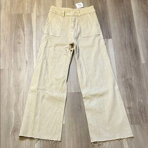 NWT Boutique Miou Muss Beige Wide-Leg Pants - small